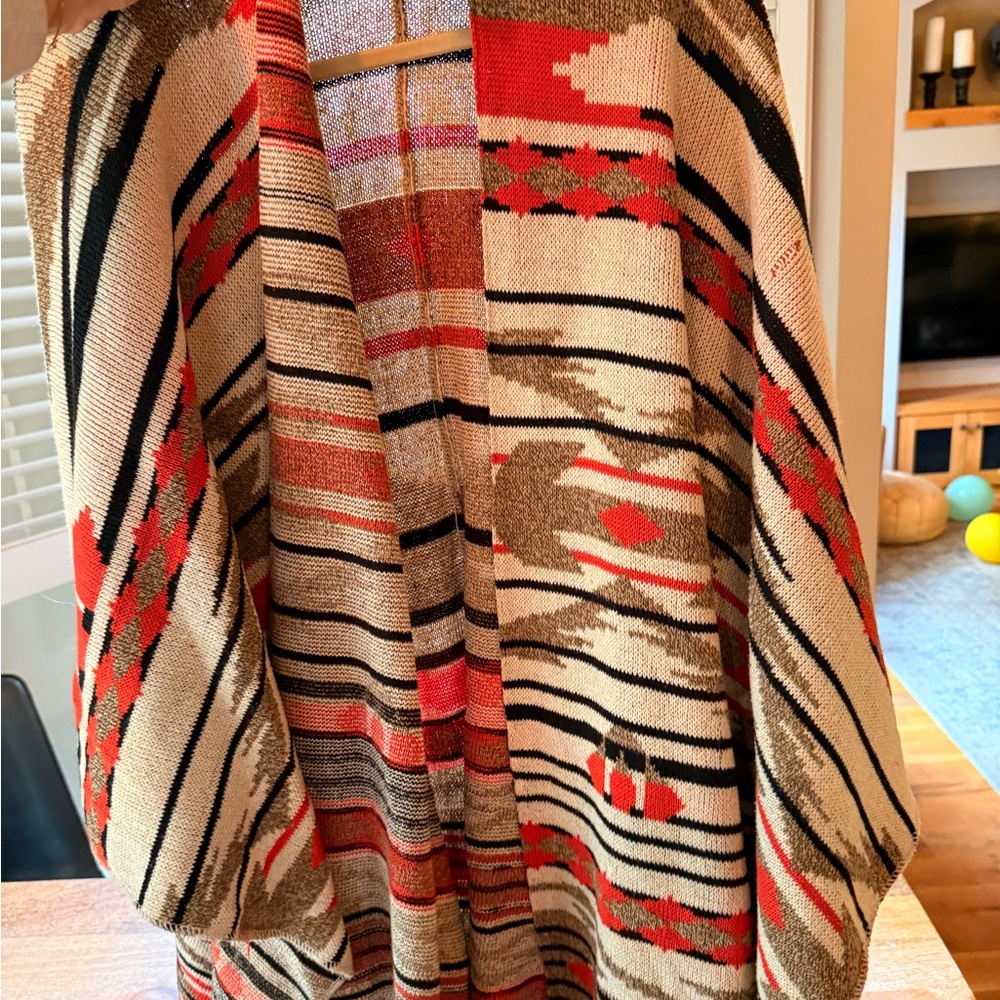 Oversized Patterned Cardigan